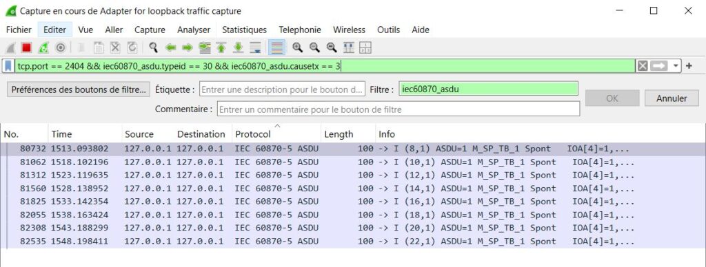 Combine Filters for IEC 104 in Wireshark
