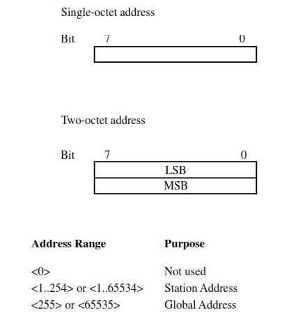 Common address of ASDU